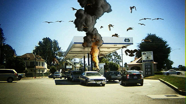 Birdemic gas station