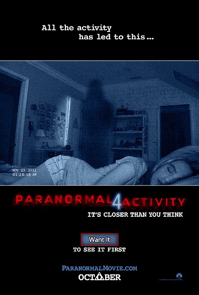 Paranormal Activity 4 movie poster